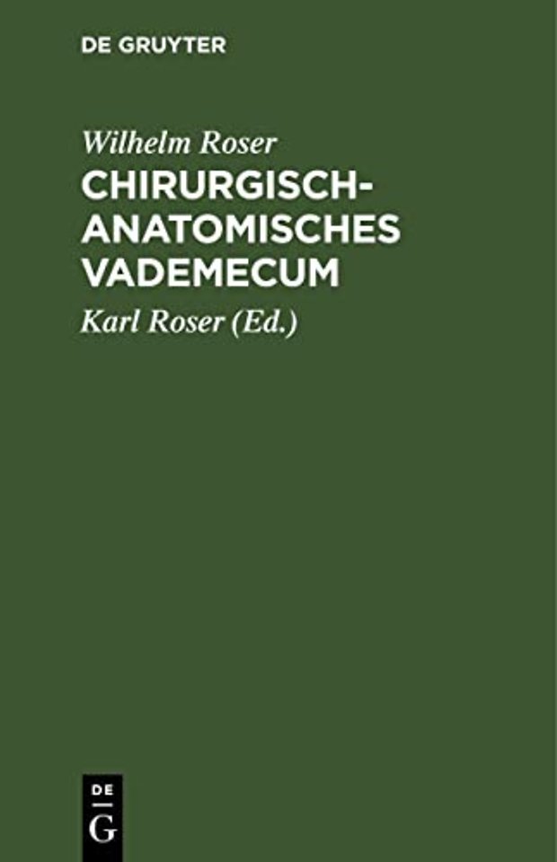 Chirurgisch-Anatomisches Vademecum