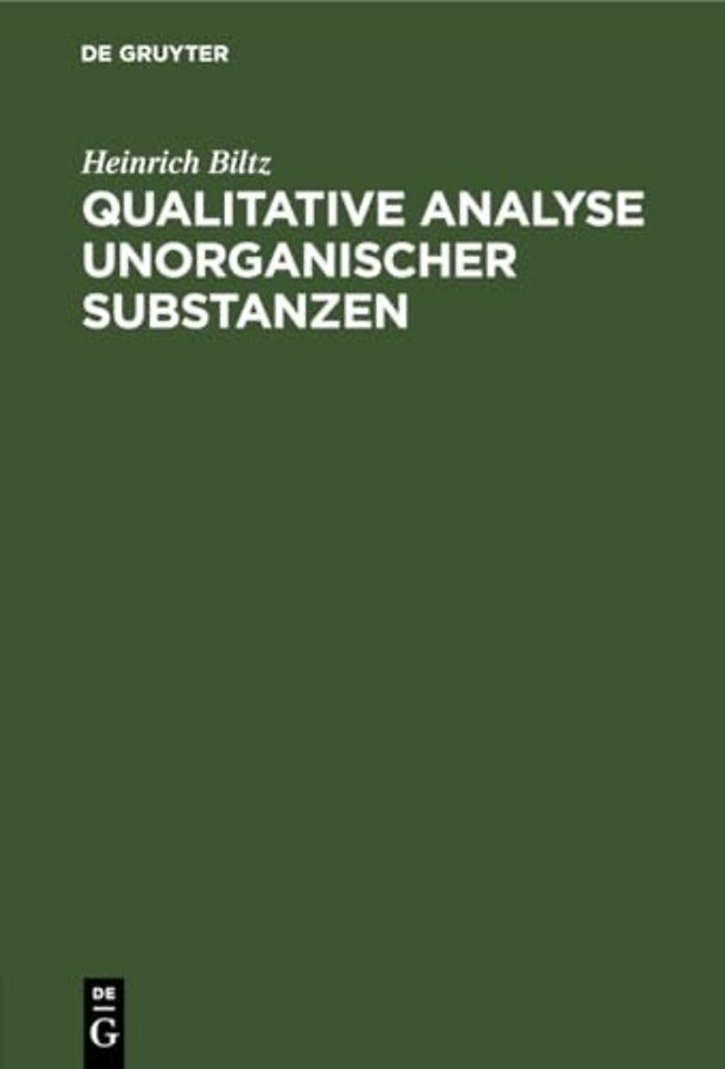 Qualitative Analyse Unorganischer Substanzen