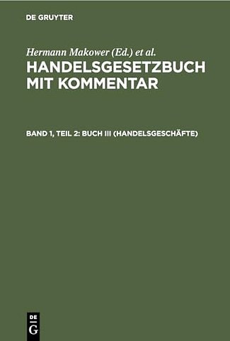 Buch III (Handelsgeschäfte)