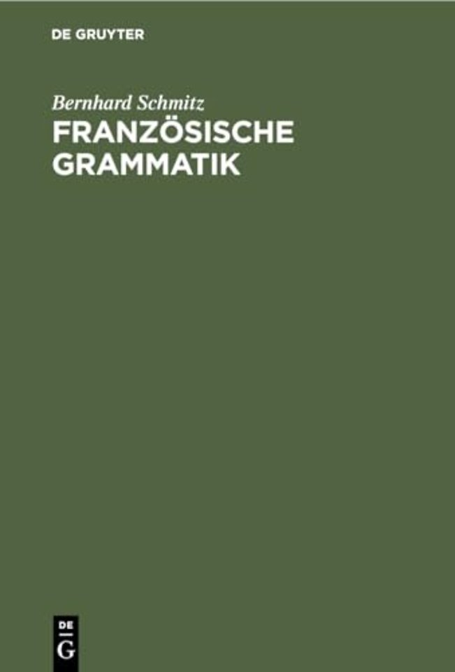 Franzosische Grammatik