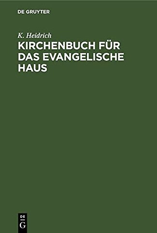 Kirchenbuch für das evangelische Haus
