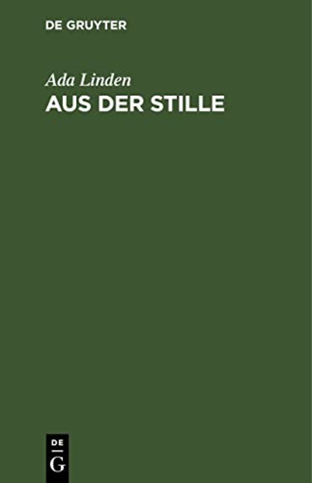 Aus der Stille