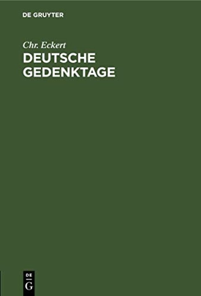 Deutsche Gedenktage