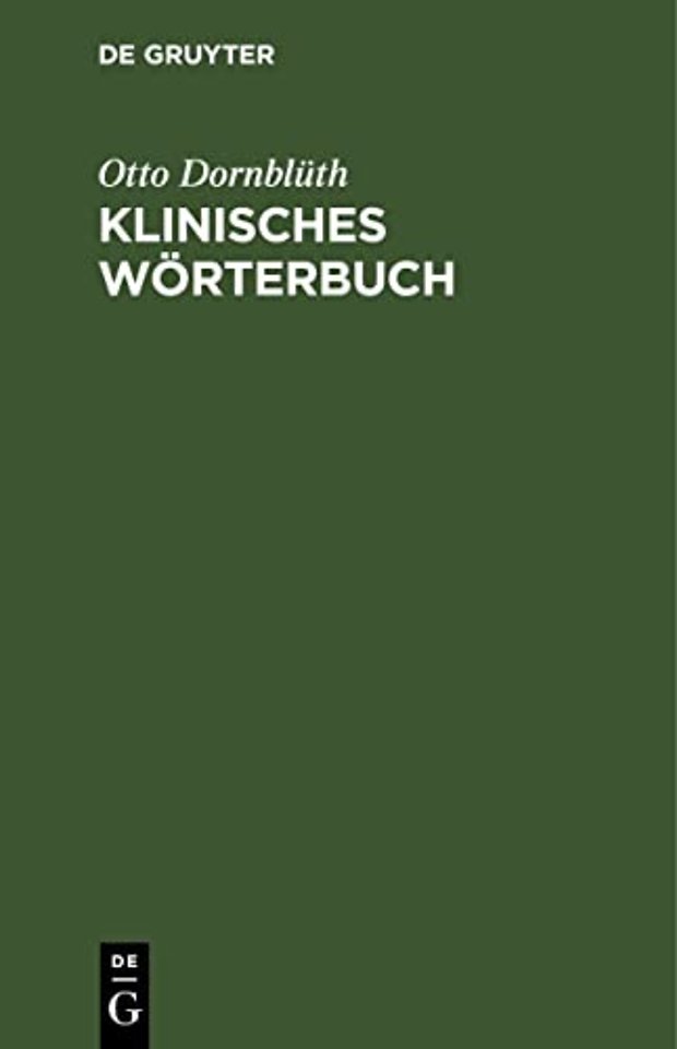 Klinisches Worterbuch