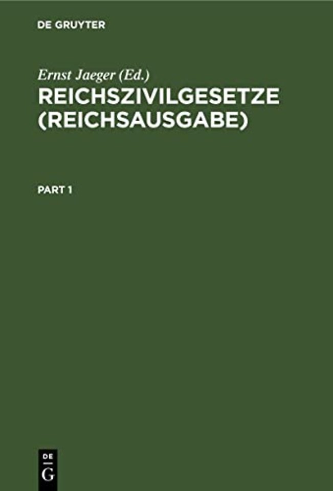 Reichszivilgesetze (Reichsausgabe) – Eine Sammlung der wichtigsten Reichsgesetze über bürgerliches Recht und Rechtspflege. Für den Gebrauch auf der H