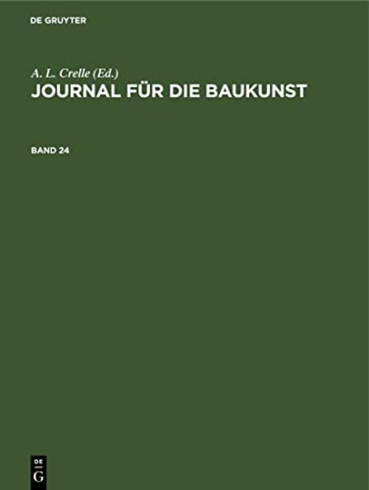 Journal für die Baukunst. Band 24
