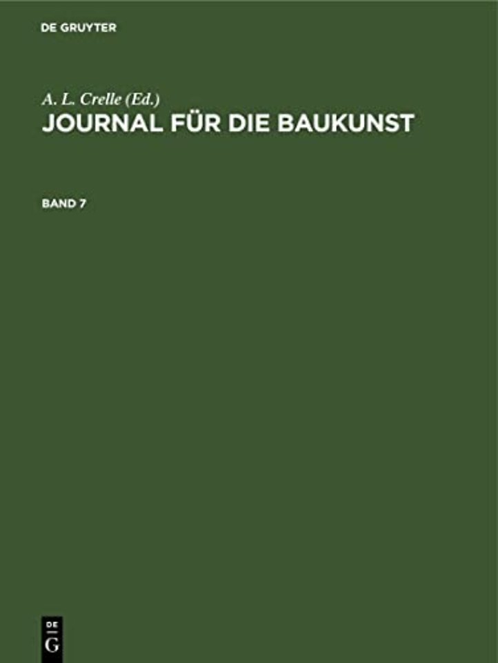 Journal für die Baukunst. Band 7