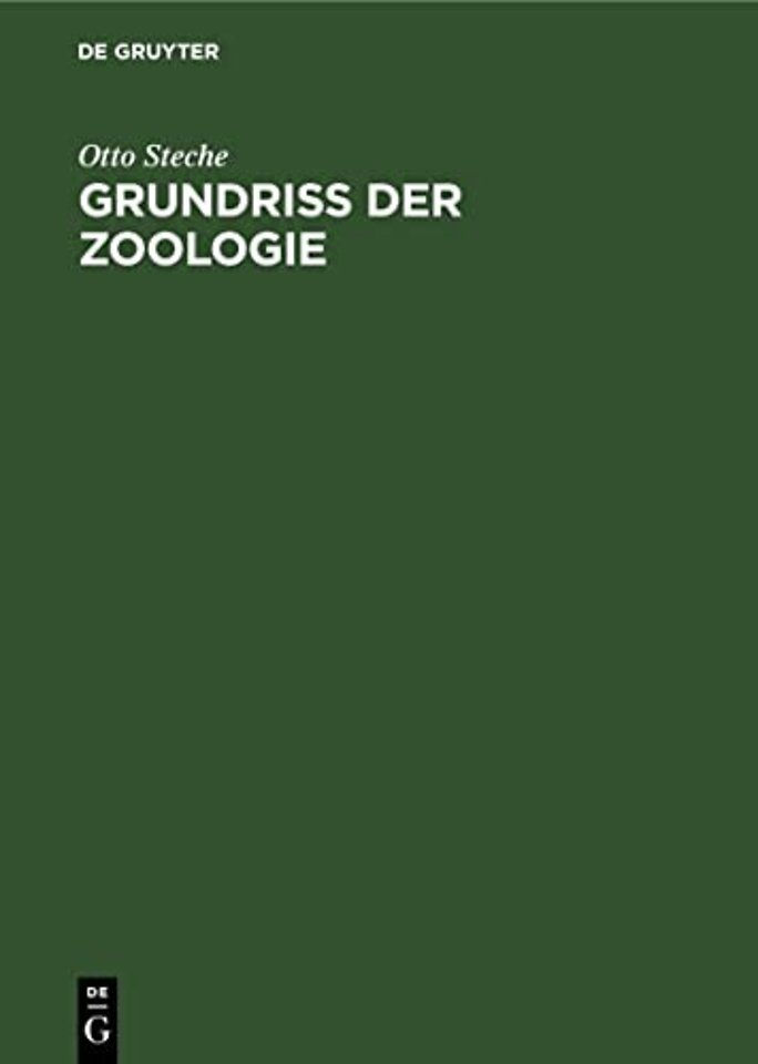 Grundriss Der Zoologie