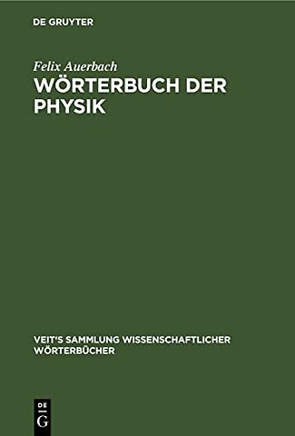 Wörterbuch der Physik