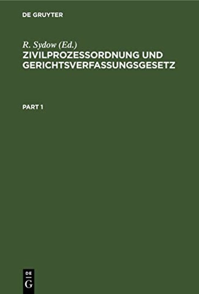 Zivilprozeβordnung und Gerichtsverfassungsgesetz