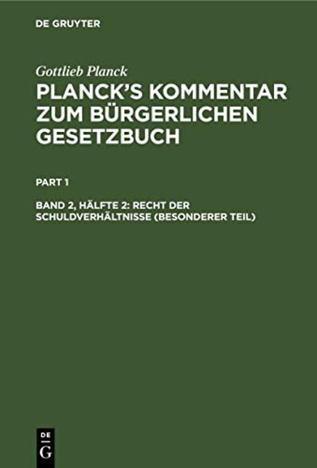Recht der Schuldverhaltnisse (Besonderer Teil)