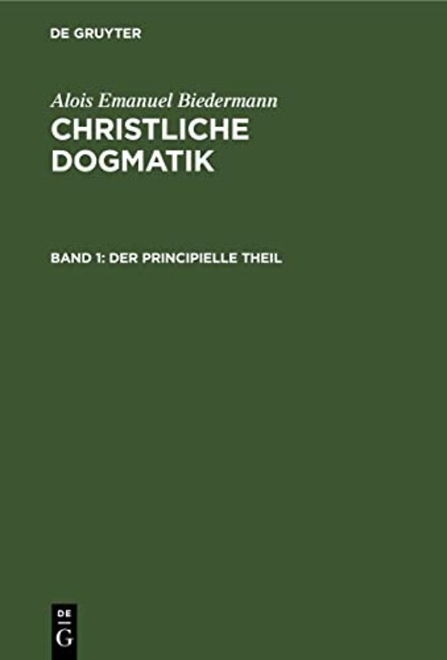 Der principielle Theil