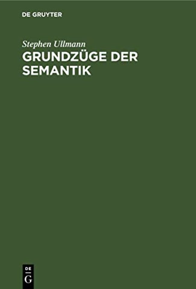 Grundzuge Der Semantik