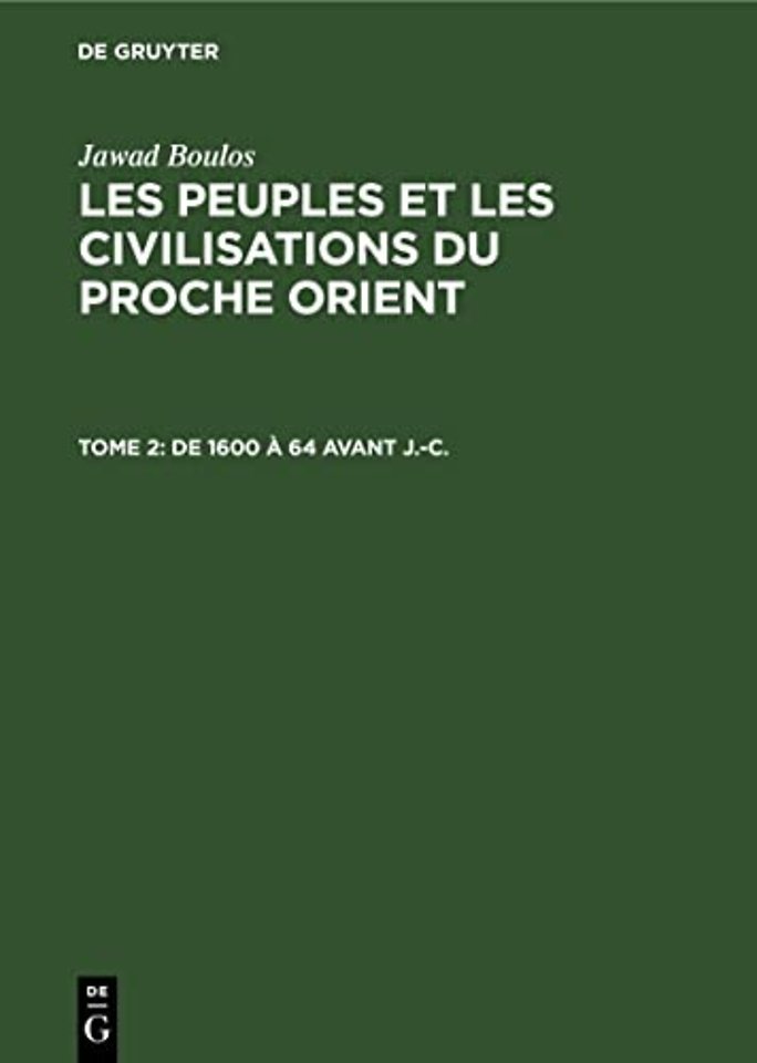 De 1600 à 64 avant J.–C.