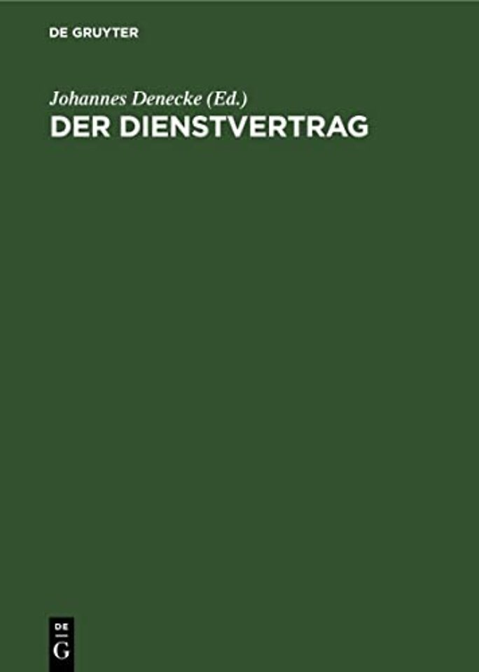 Der Dienstvertrag