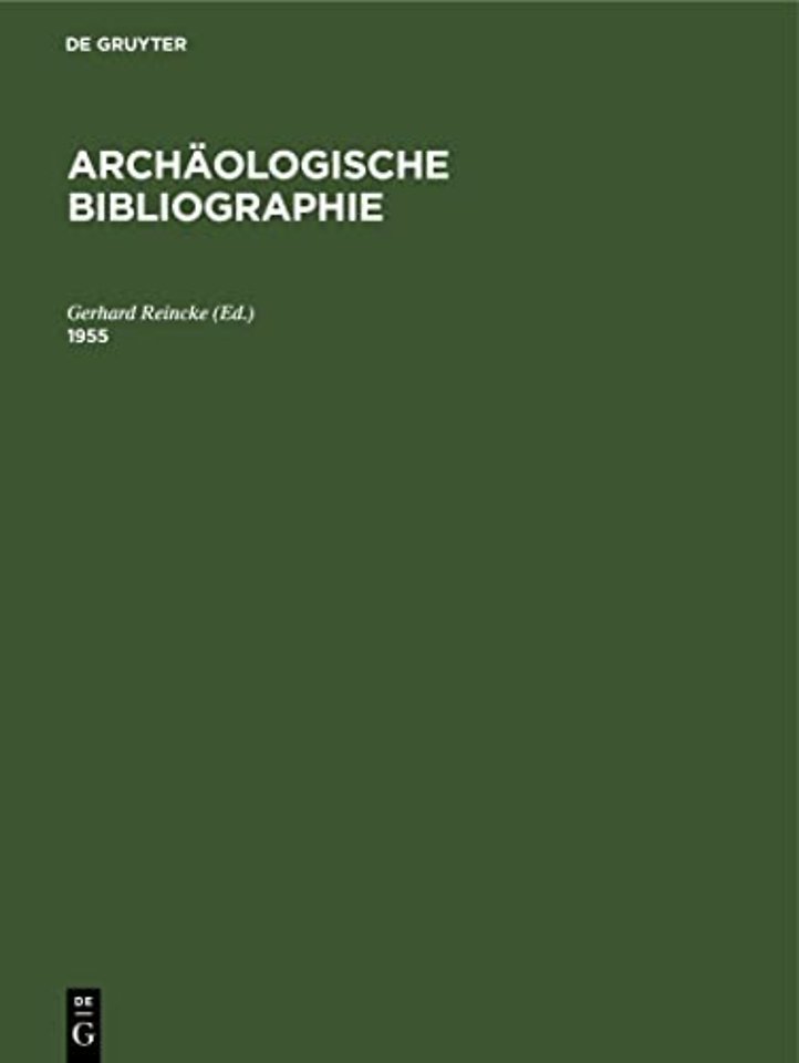 1955 – Beilage zum Jahrbuch des Deutschen Archäologischen Instituts Band 71 (1956)