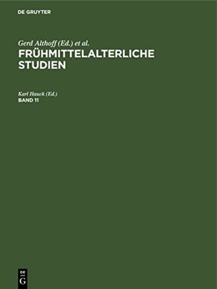 Frühmittelalterliche Studien. Band 11