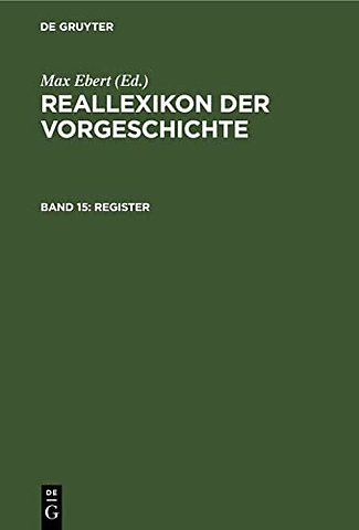 Register – Mit einem Nachruf auf Max Ebert und mir seinem Bildnis