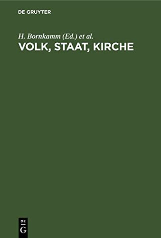 Volk, Staat, Kirche – Ein Lehrgang der Theologischen Fakultät Gieβen