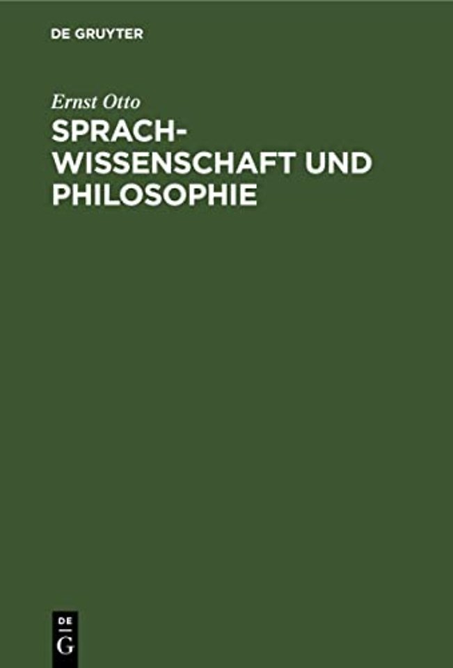 Sprachwissenschaft und Philosophie – Ein Beitrag zur Einheit von Forschung und Lehre