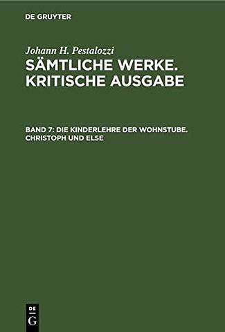 Die Kinderlehre der Wohnstube. Christoph und Else