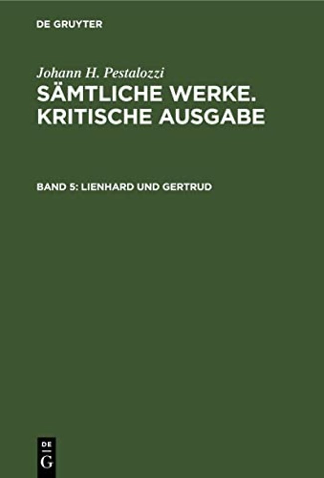 Lienhard und Gertrud – 1. Teil 1819, 2. Teil 1819