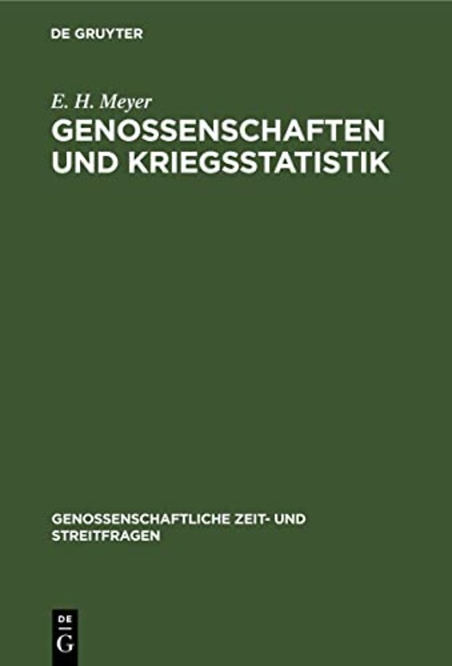 Genossenschaften und Kriegsstatistik