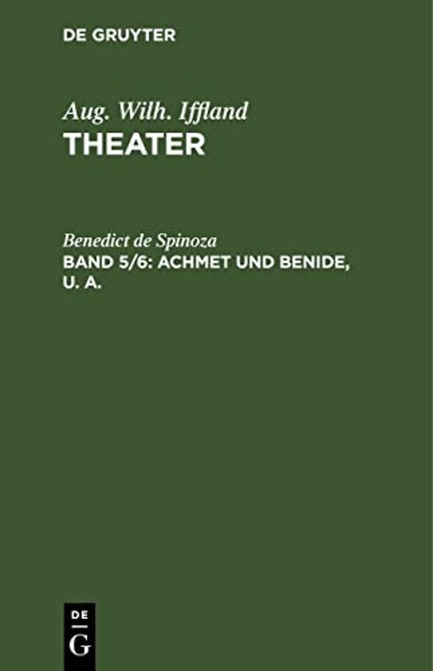Achmet und Benide, u. a.