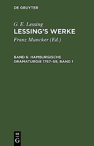 Hamburgische Dramaturgie 1767–69, Band 1