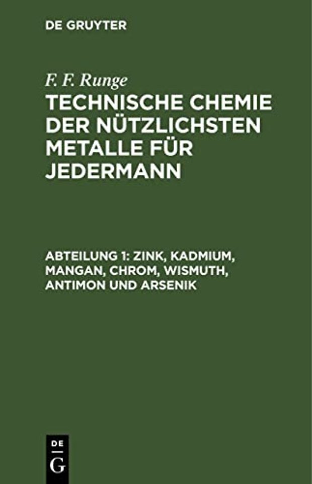 Zink, Kadmium, Mangan, Chrom, Wismuth, Antimon und Arsenik