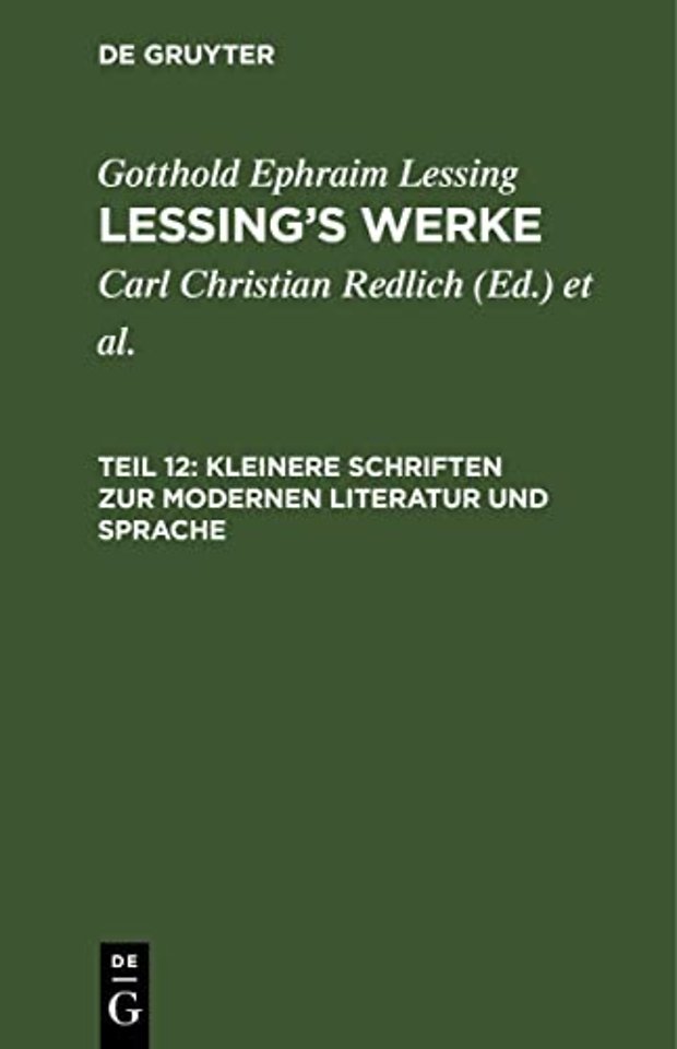 Kleinere Schriften zur modernen Literatur und Sprache