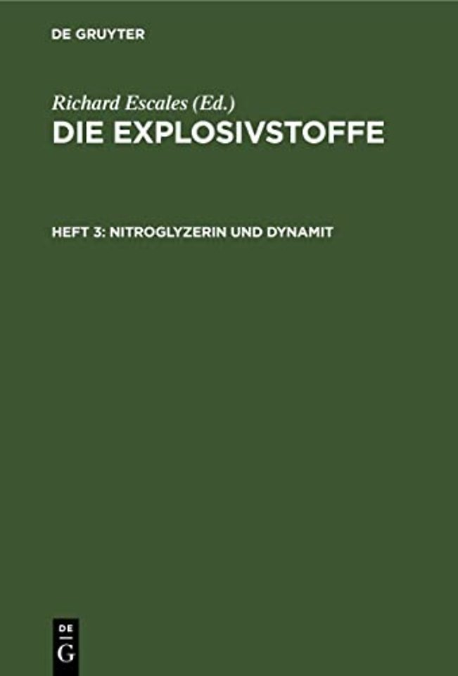 Nitroglyzerin und Dynamit