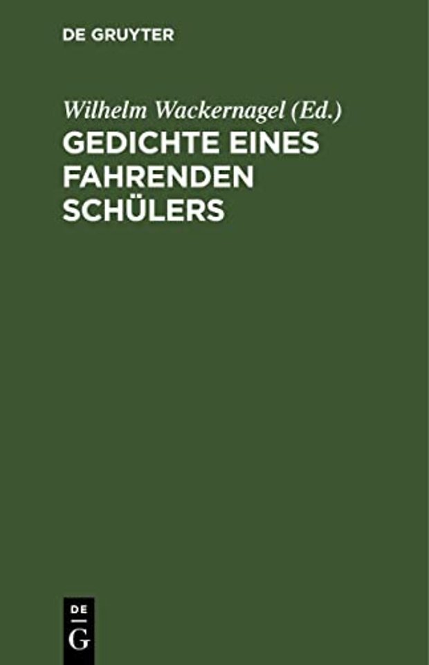 Gedichte eines fahrenden Schülers