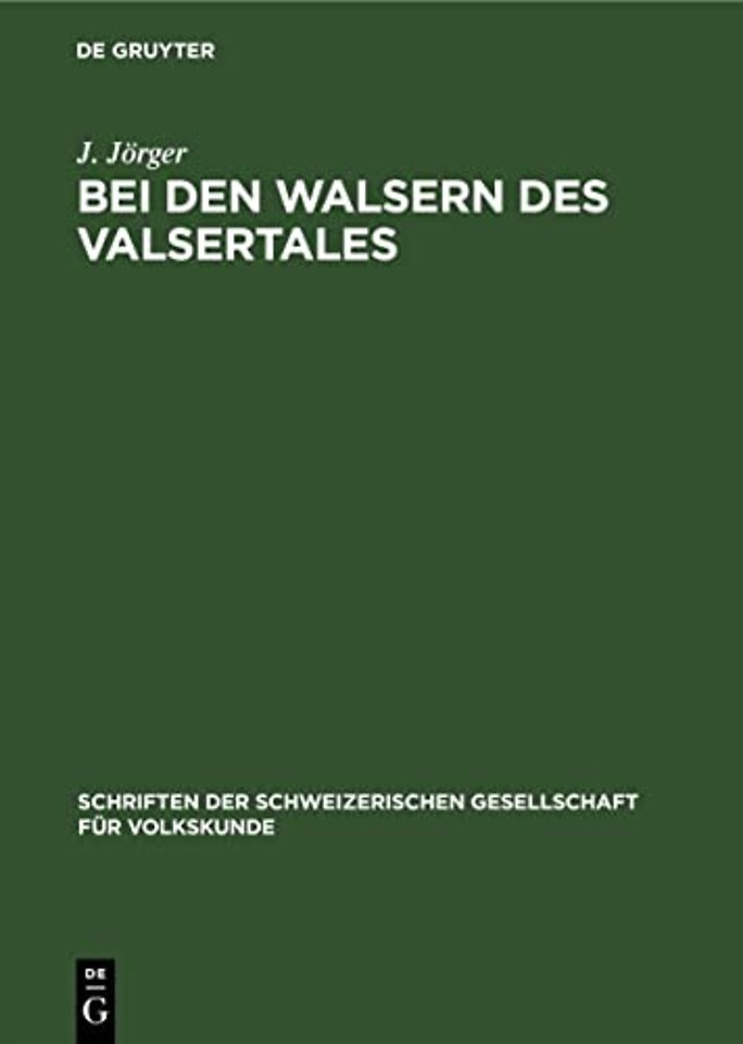 Bei den Walsern des Valsertales