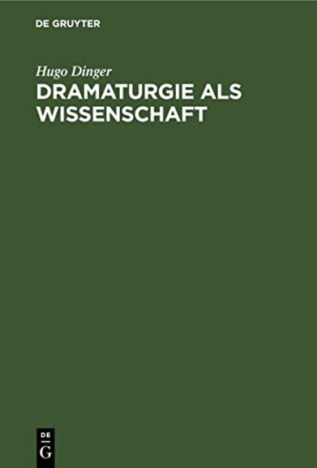 Dramaturgie als Wissenschaft