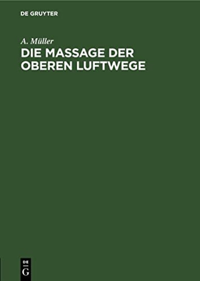 Die Massage der oberen Luftwege