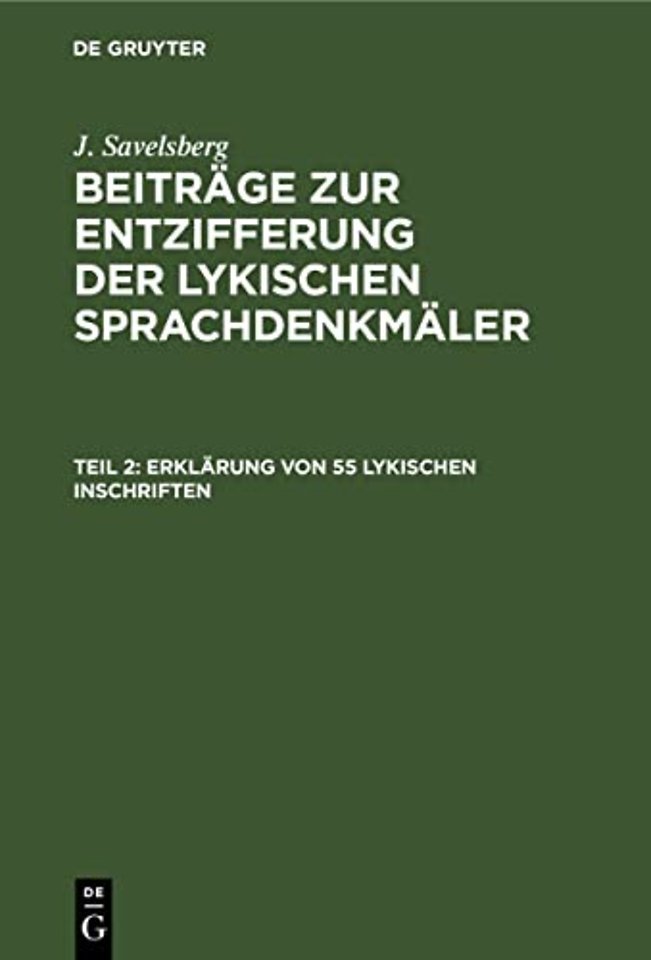 Erklärung von 55 lykischen Inschriften