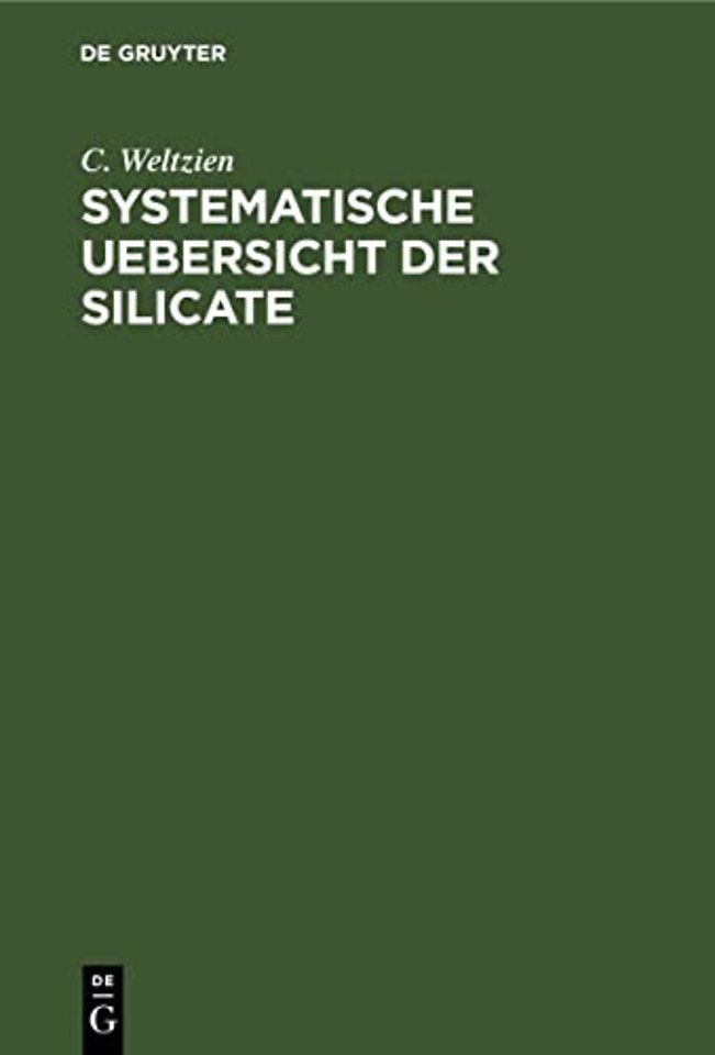Systematische Uebersicht der Silicate