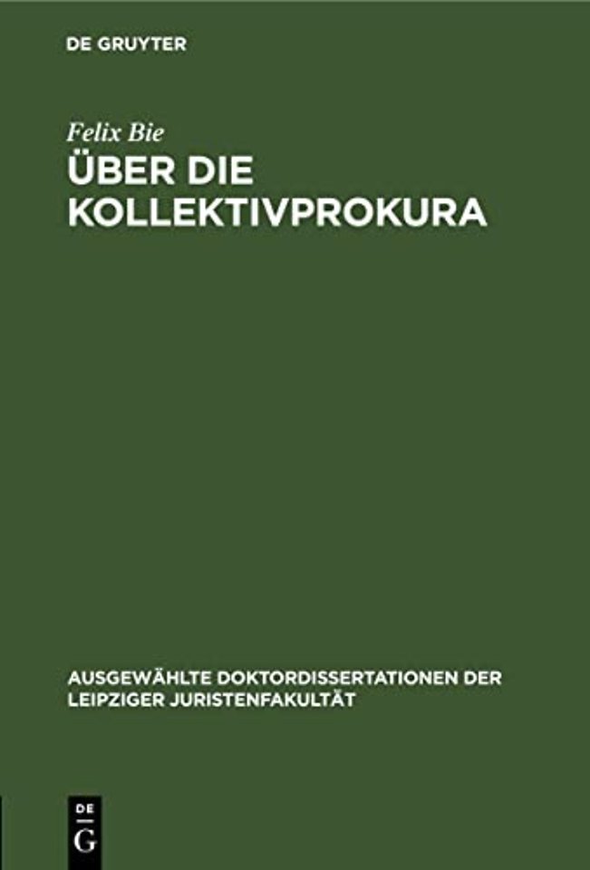 Über die Kollektivprokura