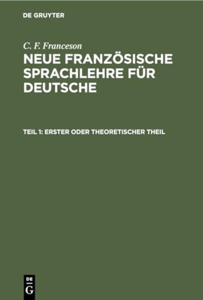 Erster oder theoretischer Theil