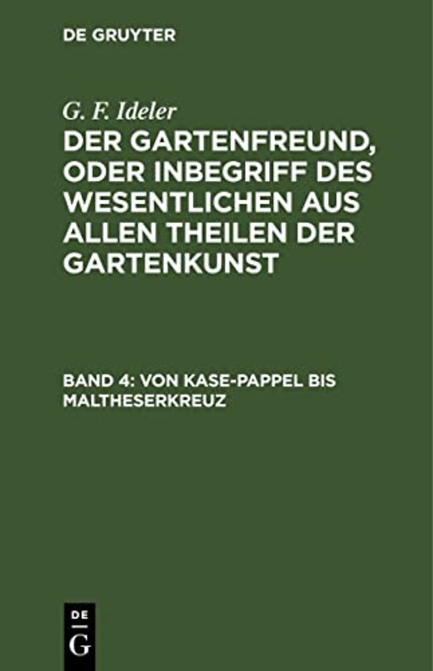 Von Kase–Pappel bis Maltheserkreuz