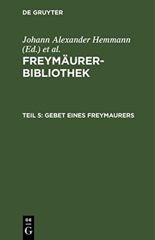 Gebet eines Freymaurers