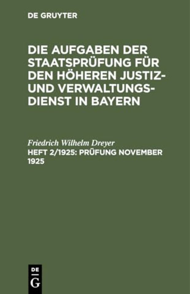 Prüfung November 1925