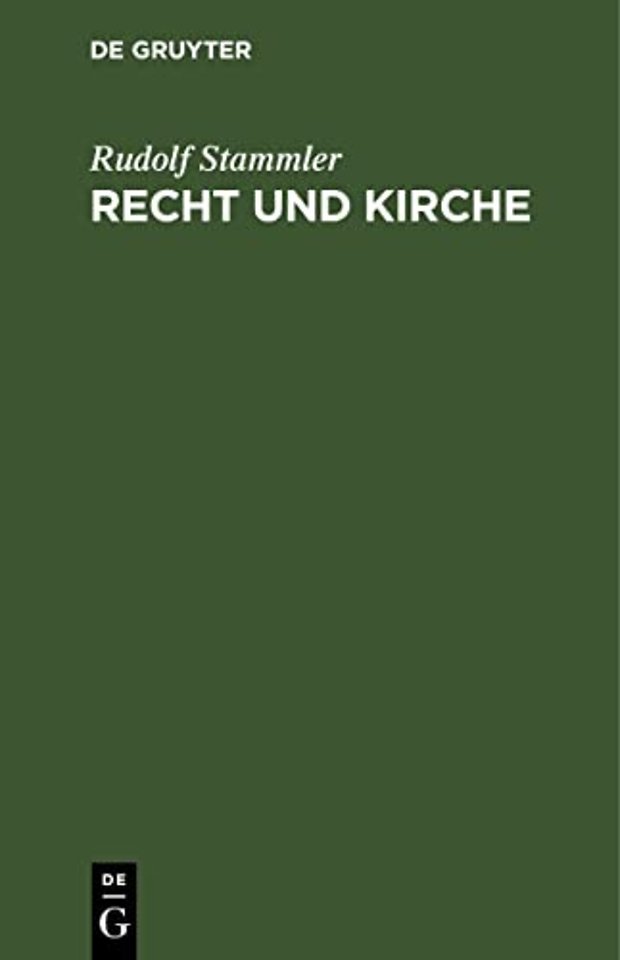 Recht und Kirche – Betrachtungen zur Lehre von der Gemeinschaft und der Möglichkeit eines Kirchenrechtes