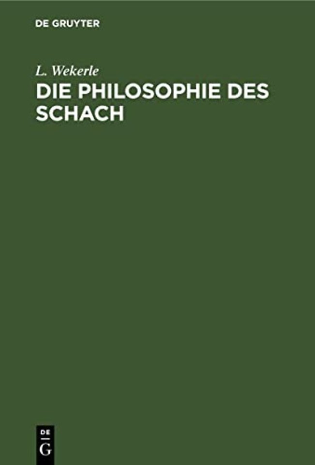 Die Philosophie des Schach