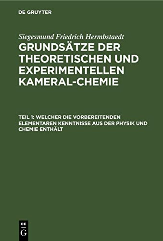 Welcher die vorbereitenden elementaren Kenntnisse aus der Physik und Chemie enthält