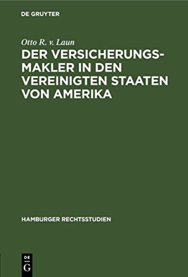 Der Versicherungsmakler in den Vereinigten Staaten von Amerika
