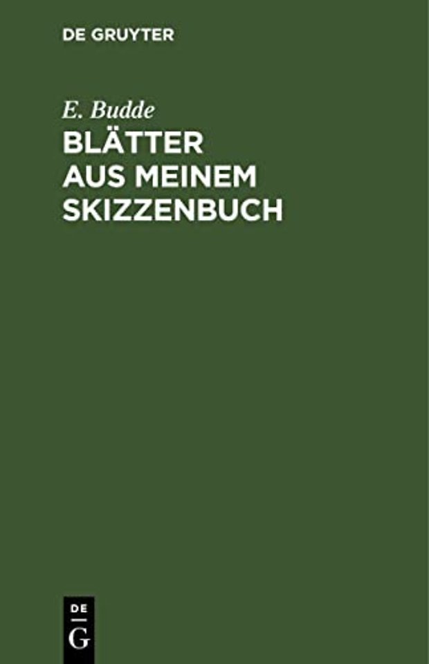 Blätter aus meinem Skizzenbuch – Gesammelte kleine Erzählungen