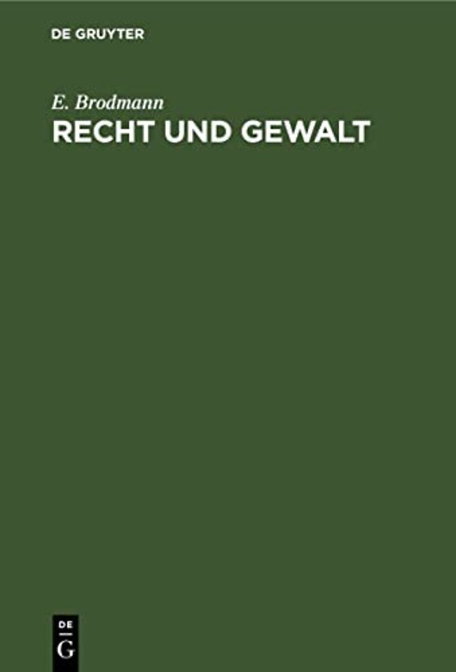 Recht und Gewalt