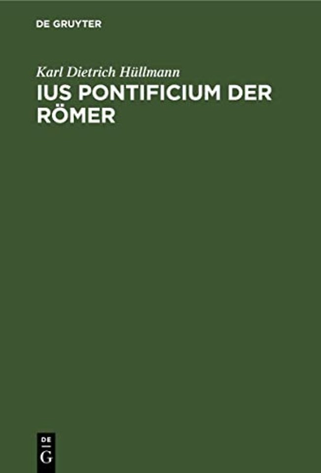 Ius pontificium der Römer